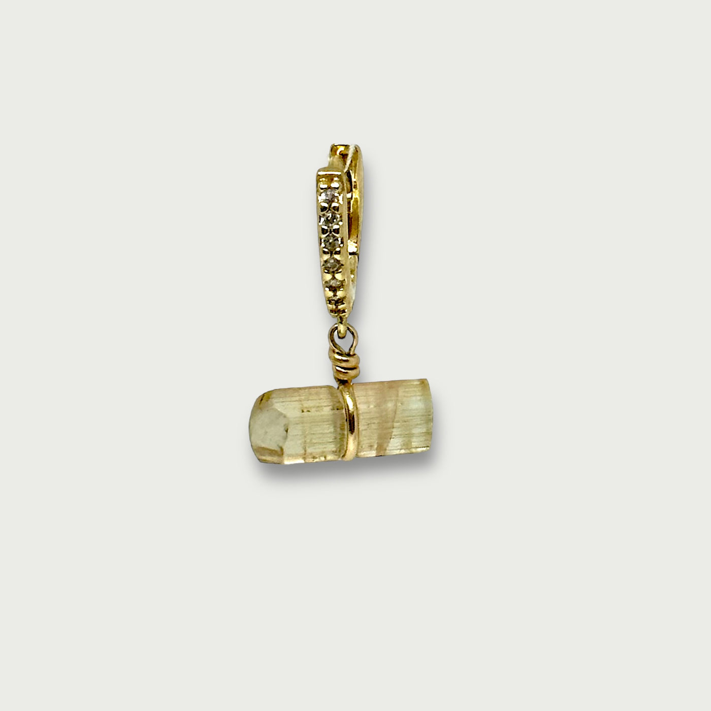 Single Tourmaline earring (golden)