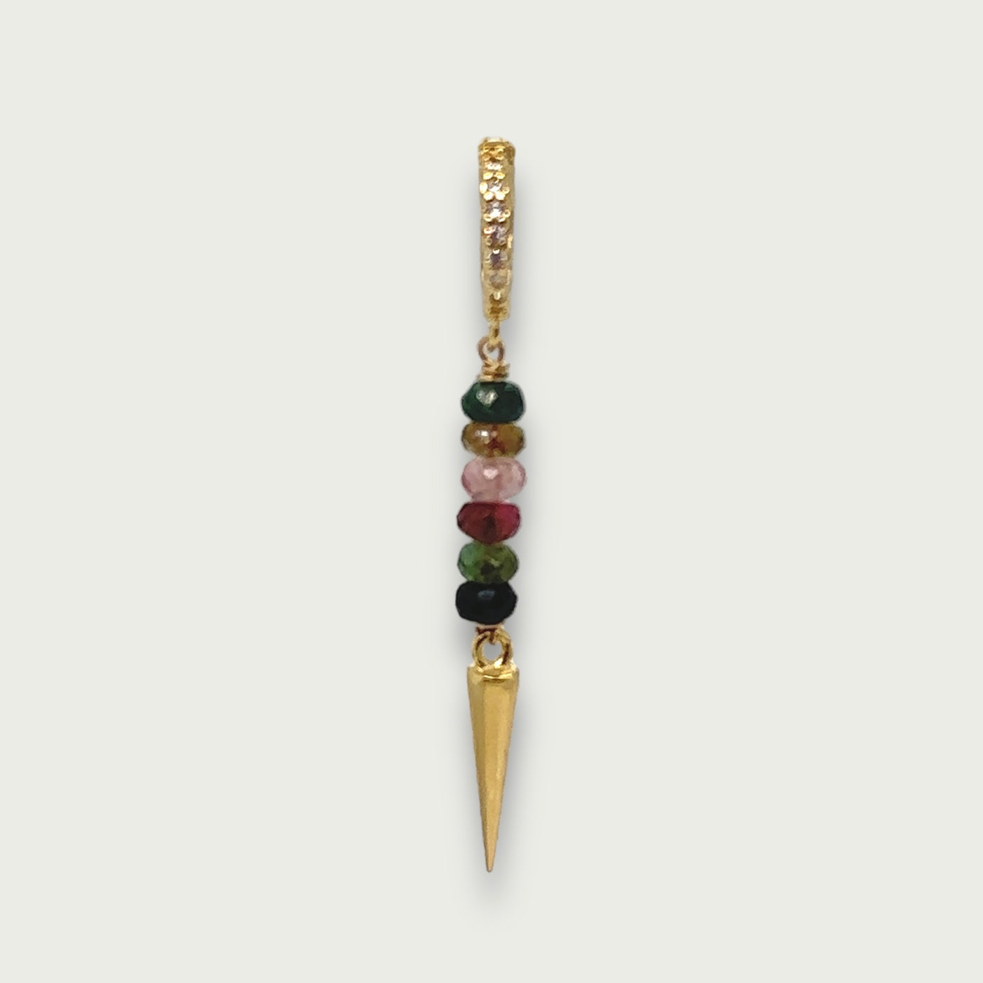 'Heartbeats' tourmaline earring (multi)